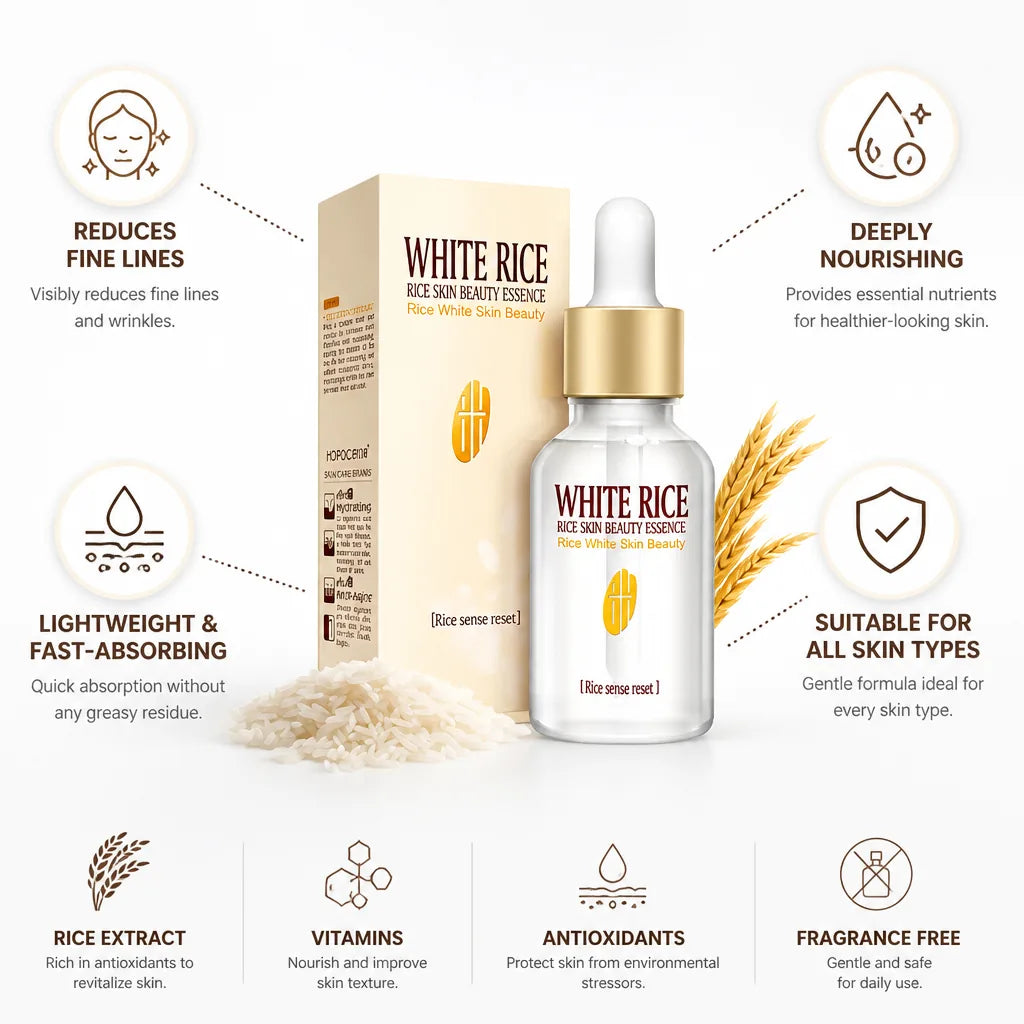 Facial Serum Anti-Aging Rice Extract & Vitamins Lightweight 15ml