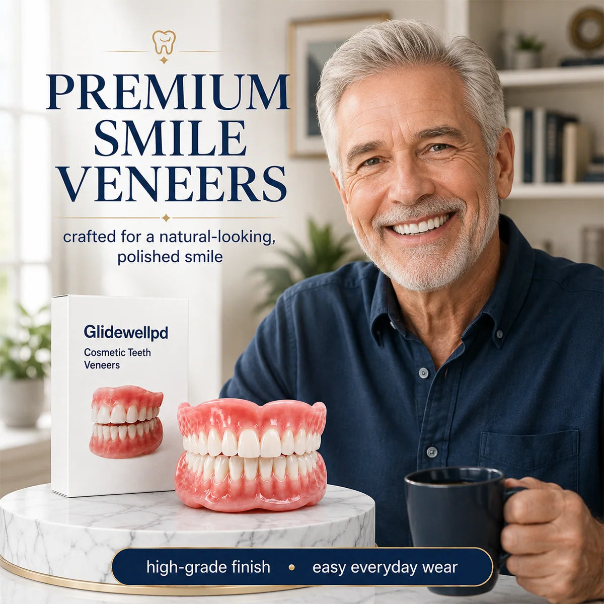 False Teeth Set Upper & Lower Moldable Base