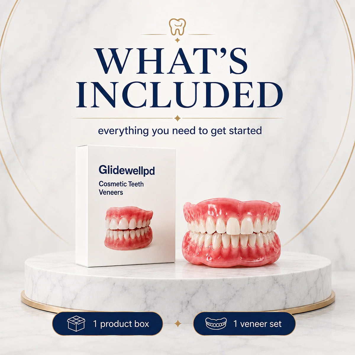 False Teeth Set Upper & Lower Moldable Base