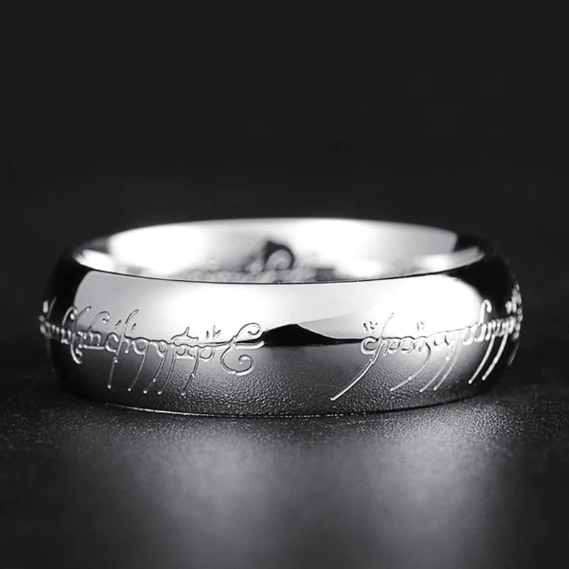 Fashion Ring Glow-in-the-Dark Engraved Rune Nickel-Free Hypoallergenic