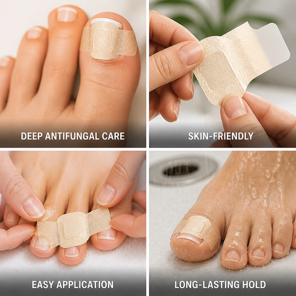 Fast-Acting Breathable & Skin-Friendly Toenail Antifungal Patches (6–8-Hour Hold)