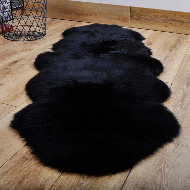 Faux Fur Rug Long-Pile Non-Slip Backing