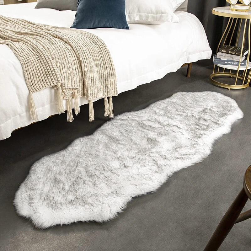 Faux Fur Rug Long-Pile Non-Slip Backing