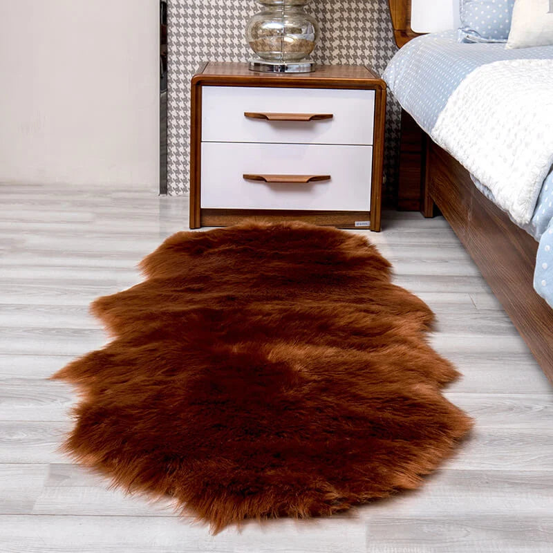 Faux Fur Rug Long-Pile Non-Slip Backing