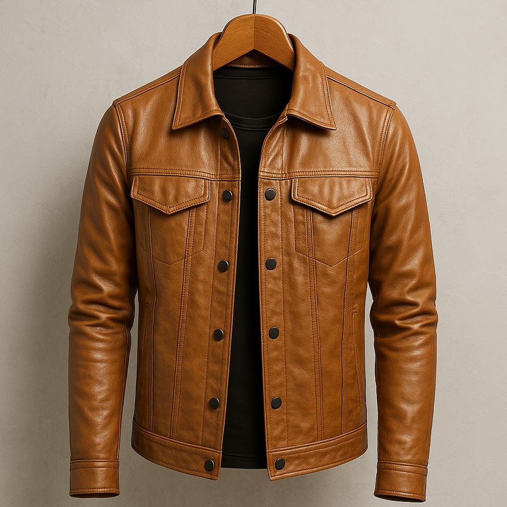 Faux Leather Biker Jacket Asymmetrical Zipper Metallic Hardware Integrated Chin Guard
