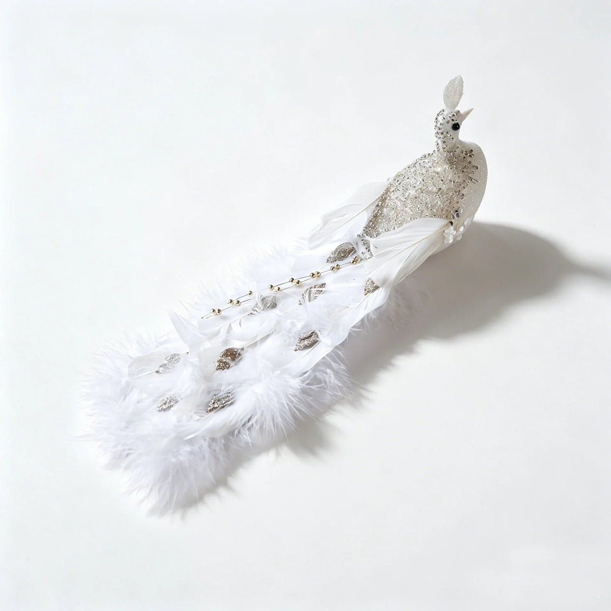 Feather Decoration With Sequin Accents