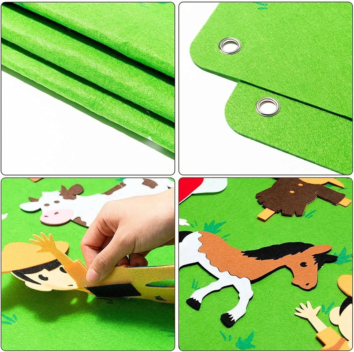 Felt Board Reusable Animal Figures Soft Felt