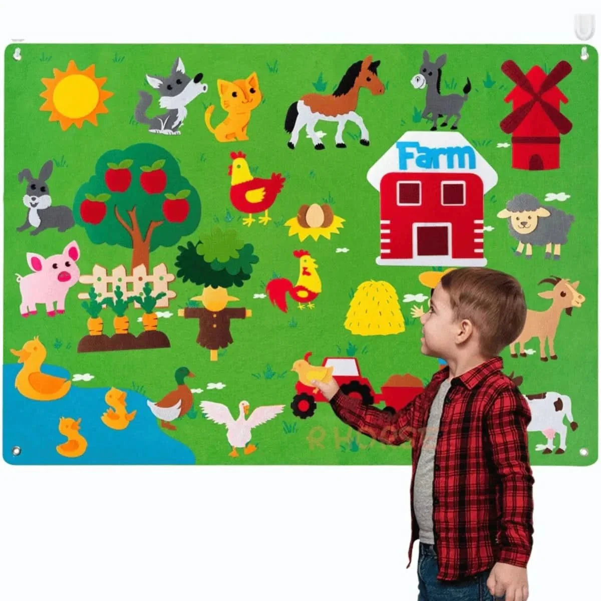 Felt Board Reusable Animal Figures Soft Felt