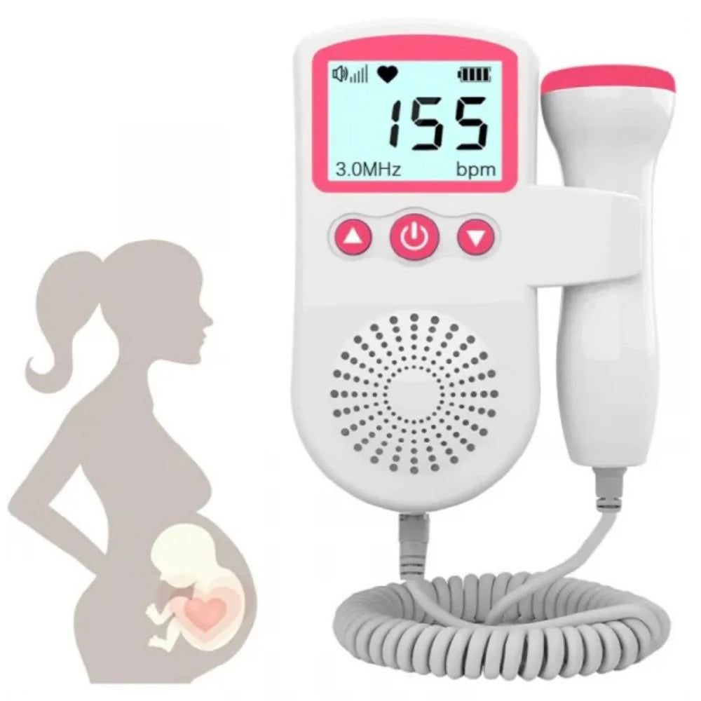 Fetal Doppler Monitor Detects From 12 Weeks Backlit LCD