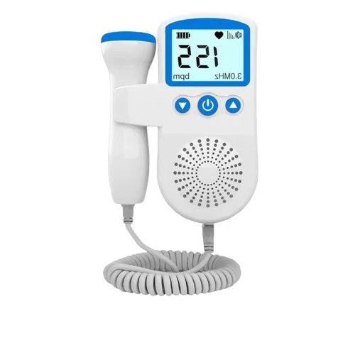 Fetal Heart Monitor Backlit Display & Speaker Battery Powered