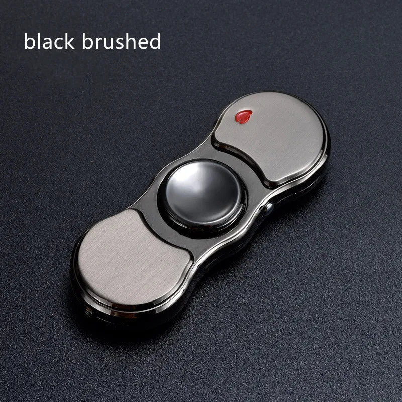 Fidget Spinner Lighter Rechargeable Metal Colorful Light Display