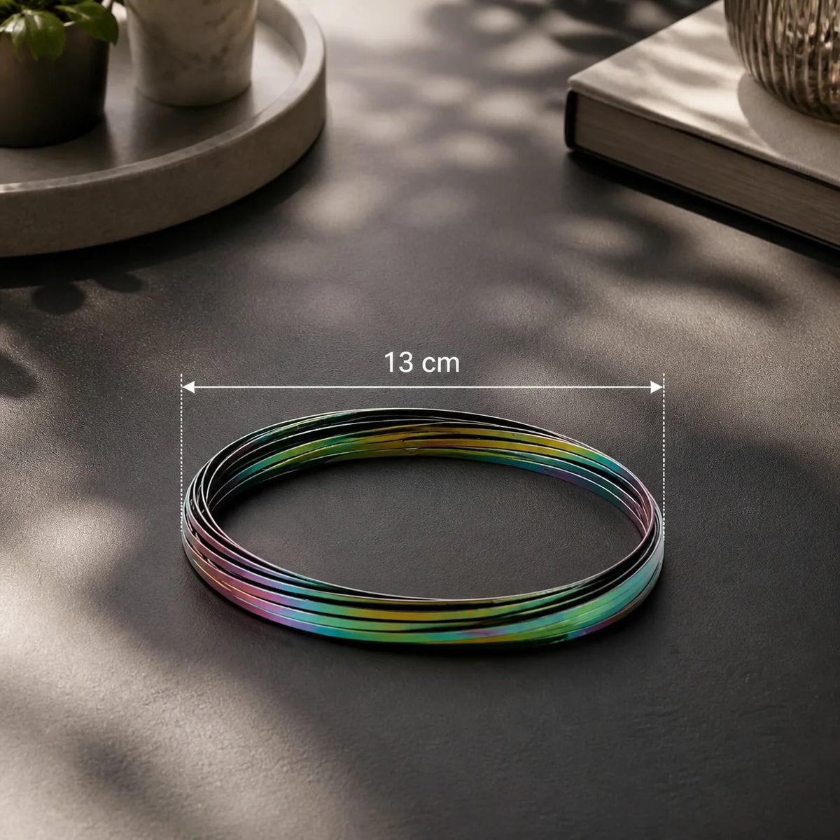 Fidget Toy Geometric Transforming Rings Metallic Finish