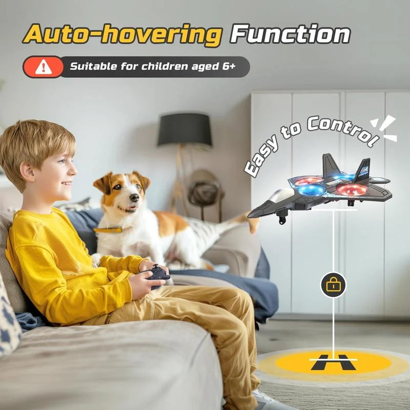 Fighter Jet Remote Control 360° Stunts LED Lights