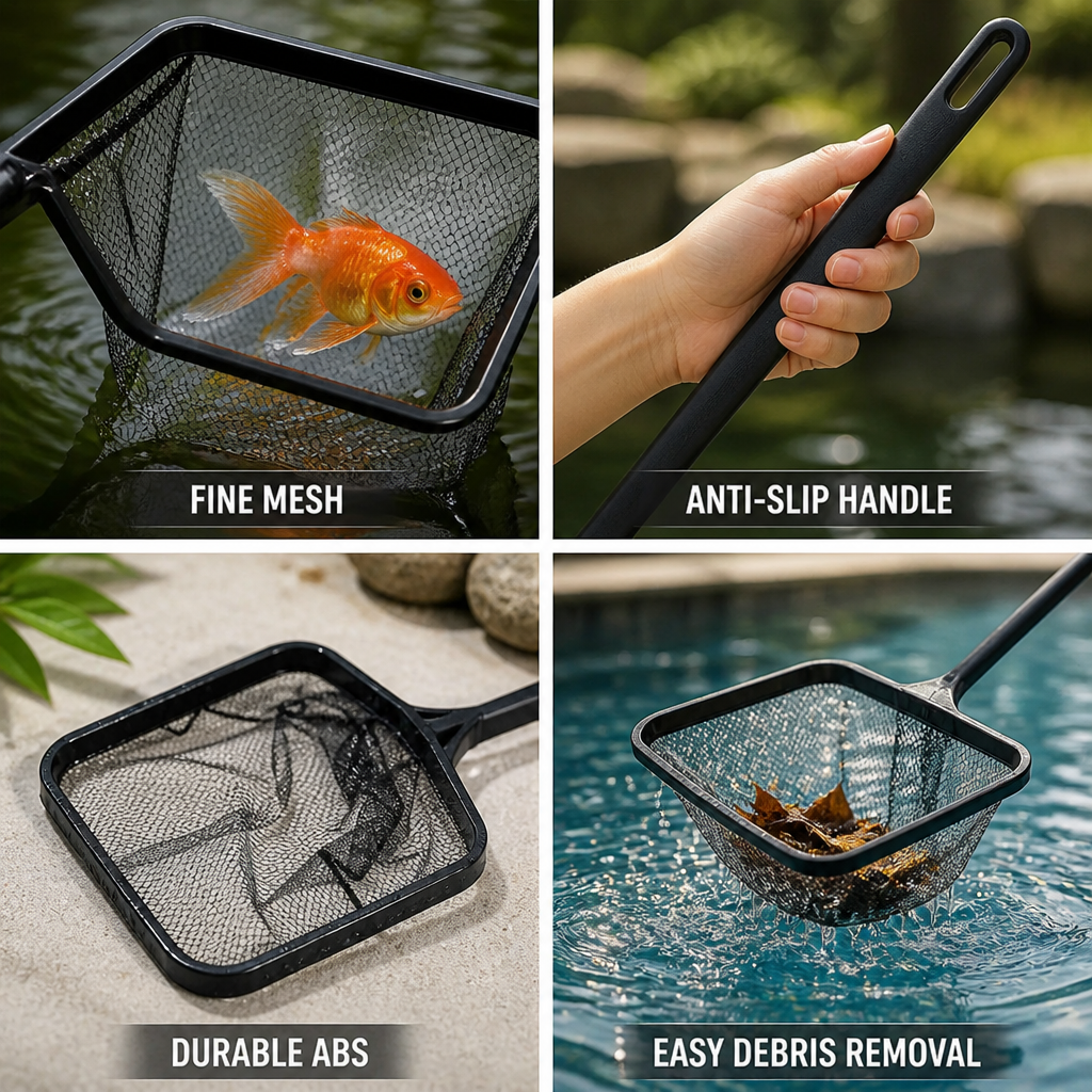 Fine Mesh Anti-Slip Handle Pool & Aquarium Net (35 cm)
