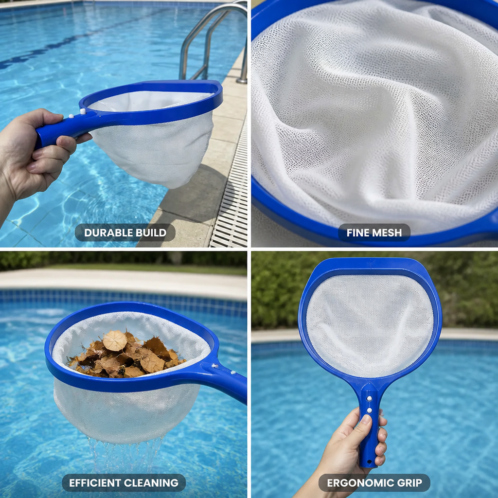 Fine Mesh & Ergonomic Handle Pool Skimmer Net