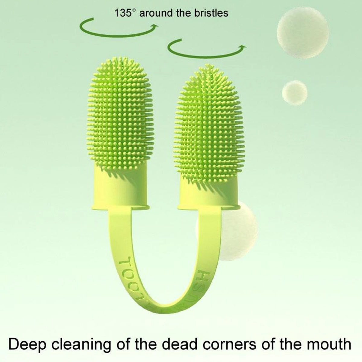 Finger Toothbrush Dual-Finger Over 800 Bristles