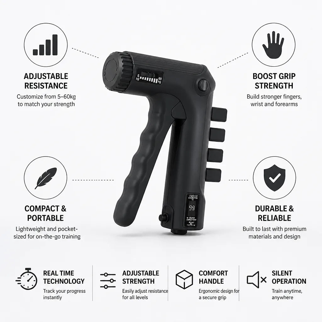 Finger Trainer Adjustable Resistance Compact & Portable