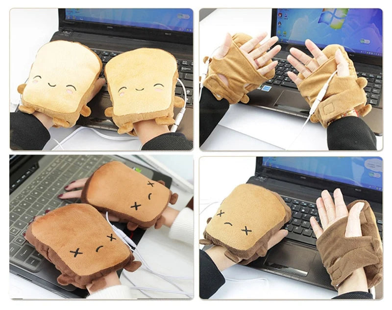 Fingerless Gloves USB-Powered Heated With Automatic Temperature Control