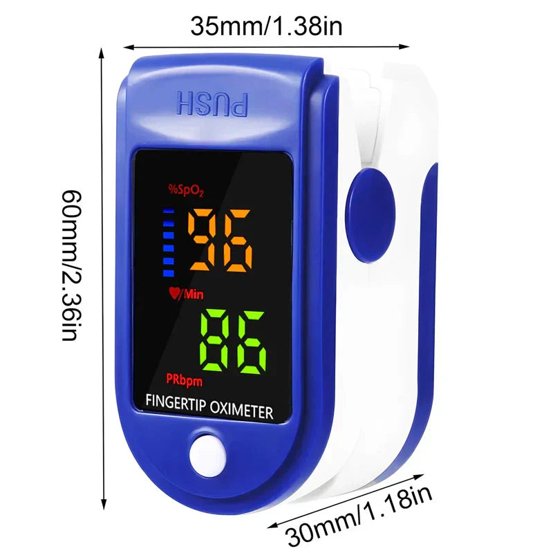 Fingertip Pulse Oximeter HD LED Display Portable One-Button