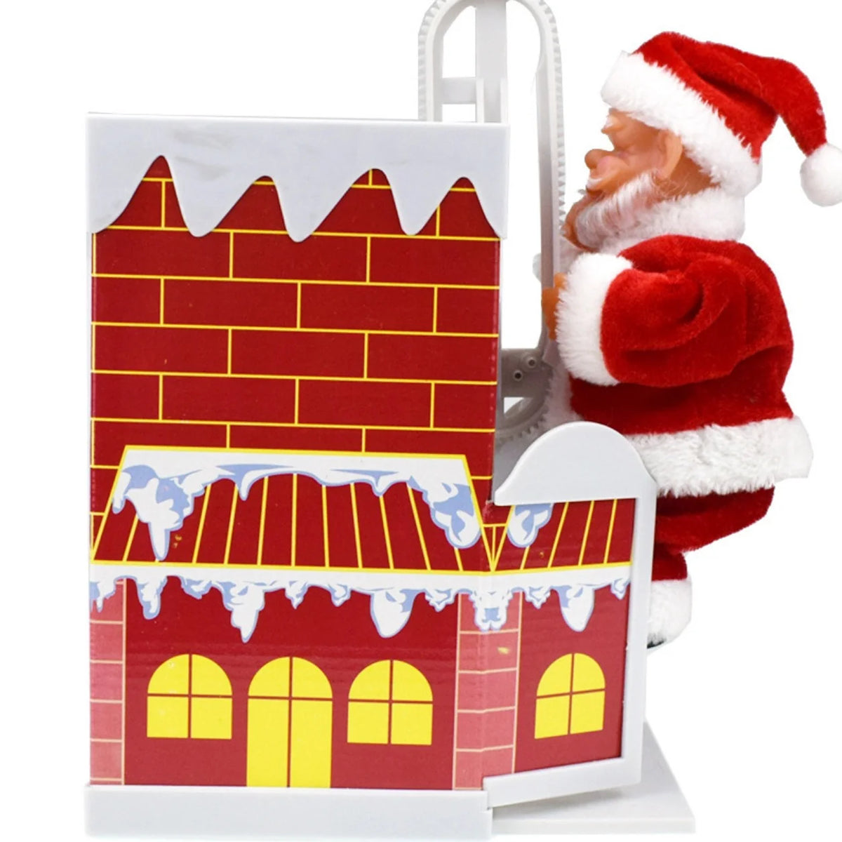 Fireplace Decoration Santa Vivid Painted Detail Easy Install
