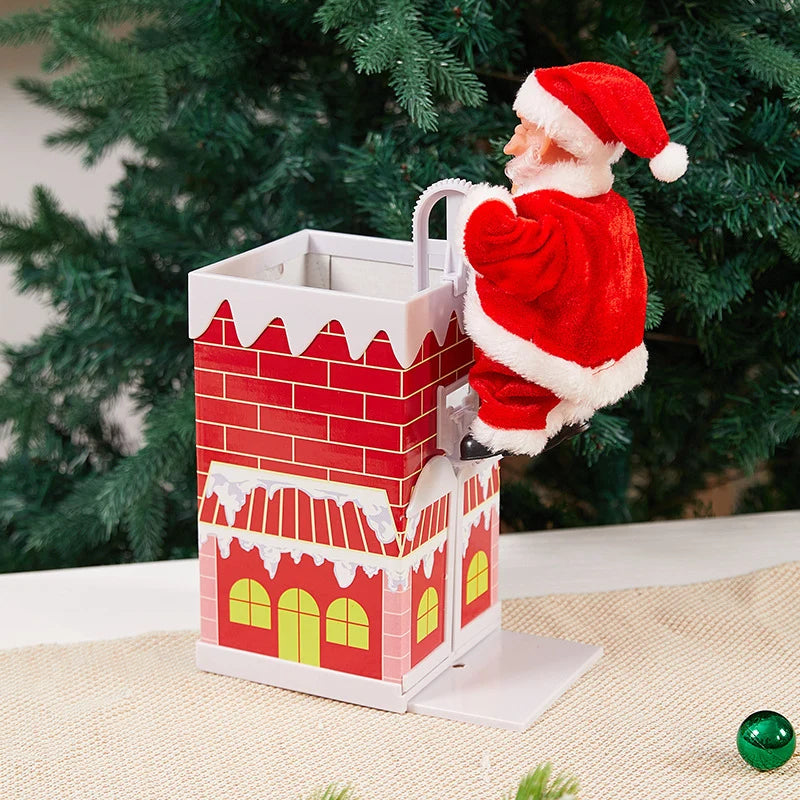 Fireplace Decoration Santa Vivid Painted Detail Easy Install