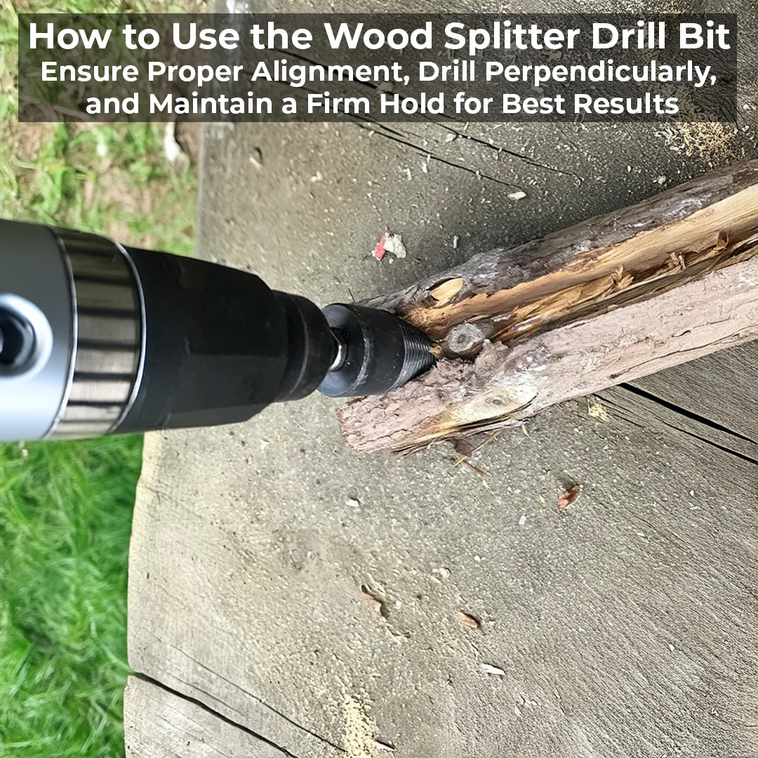 Firewood Drill Bit Threaded Splitting Head Interchangeable Shanks