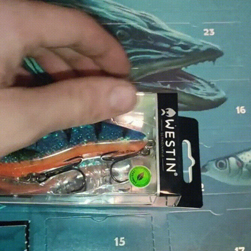 Fishing Lure Advent Calendar 24 Assorted Pre-Rigged Lures