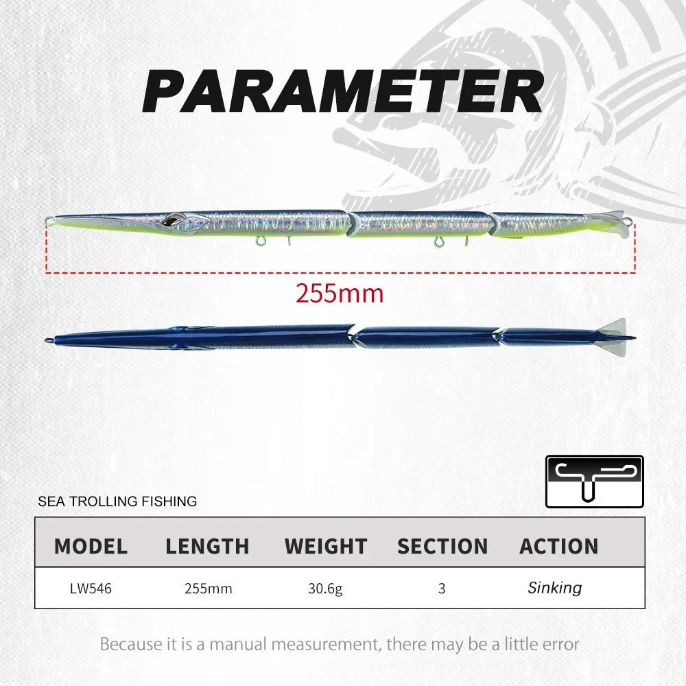 Fishing Lure Jointed 3-Segment Paddle Tail