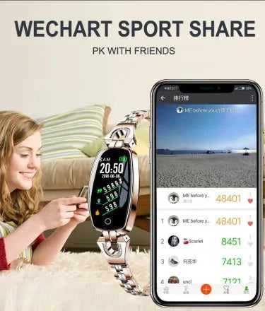 Fitness Bracelet Color Touchscreen Heart Rate & Blood Pressure