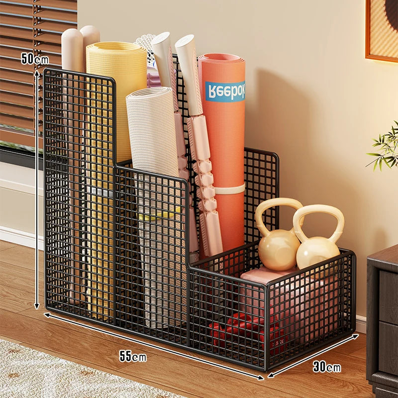 Fitness Equipment Organizer Welded Steel Mesh Vertical Compartments