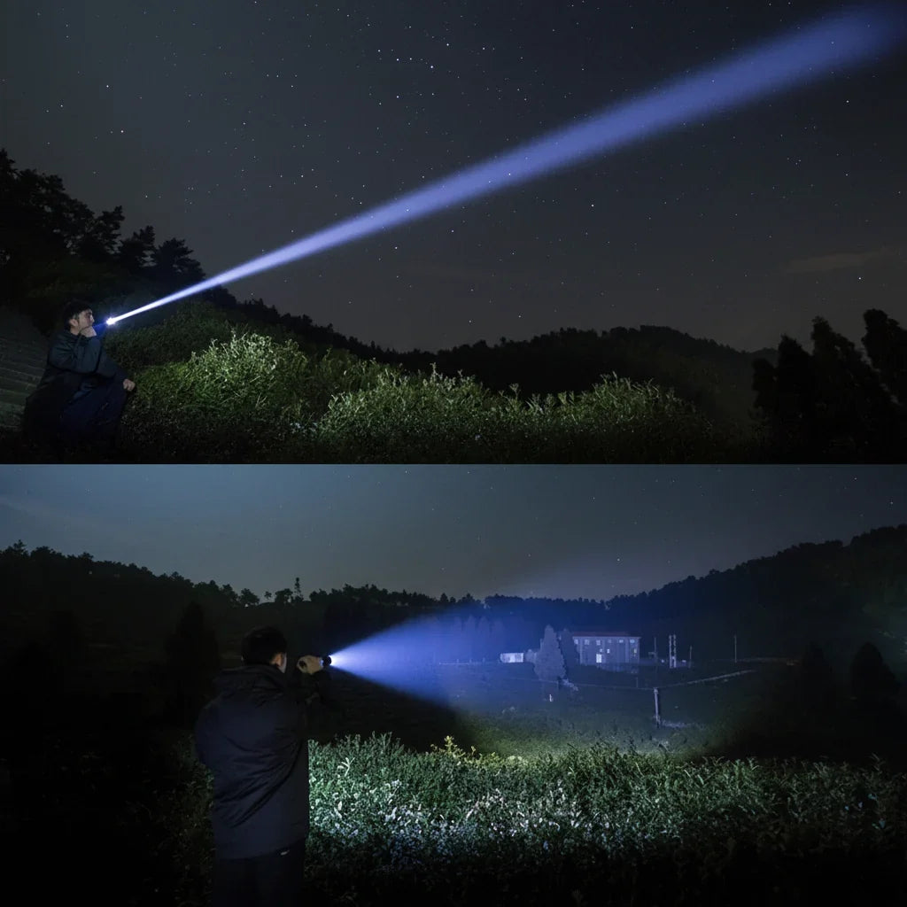 Flashlight High-Lumen Adjustable Focus USB Rechargeable
