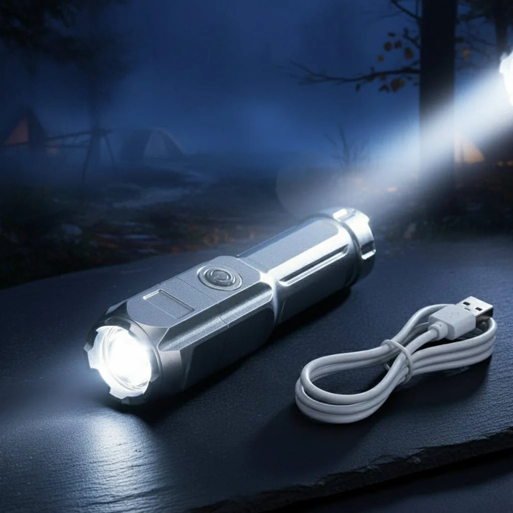 Flashlight LED Long-Range Waterproof USB-C Rechargeable