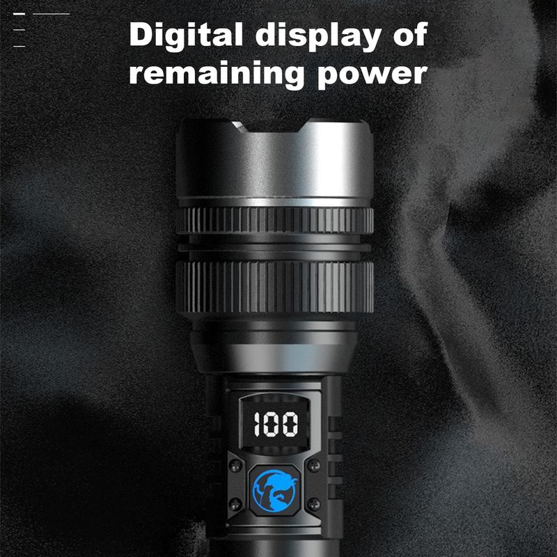 Flashlight Rechargeable Adjustable Zoom with Power Bank Function
