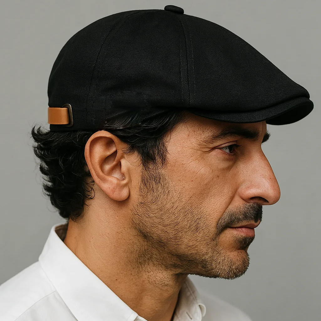 Flat Cap Adjustable Elastic Band Moisture Wicking