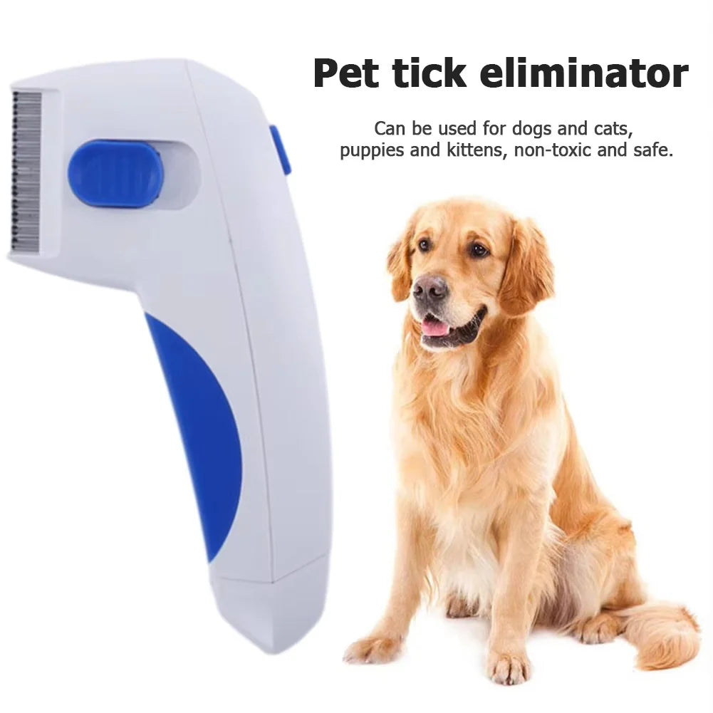 Flea & Tick Remover Battery-Powered Low-Voltage Fine-Tooth Comb