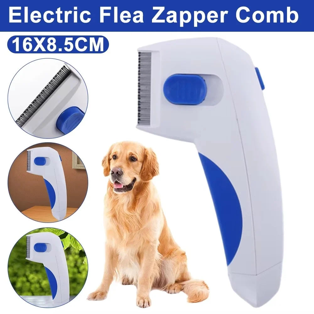 Flea & Tick Remover Battery-Powered Low-Voltage Fine-Tooth Comb
