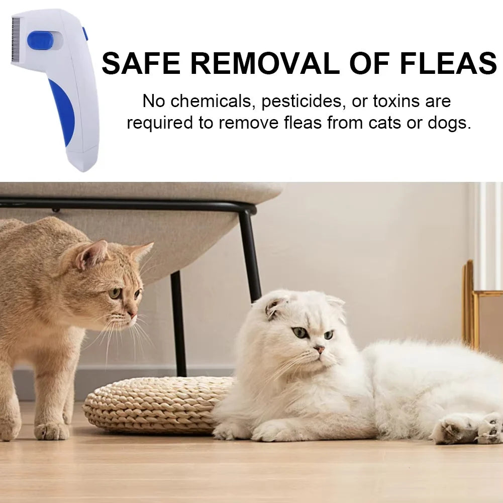 Flea & Tick Remover Battery-Powered Low-Voltage Fine-Tooth Comb