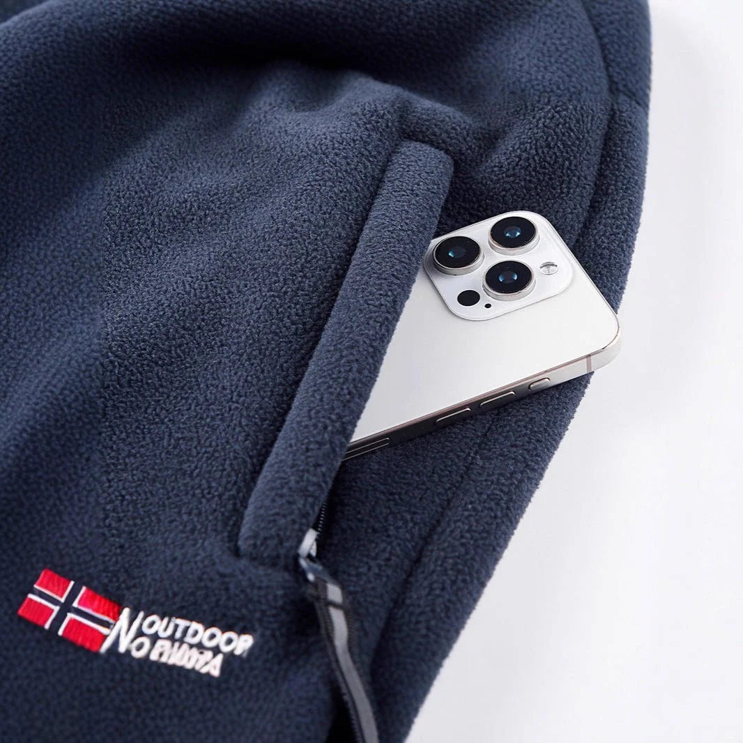 Fleece Pants Sherpa-Lined Zippered Pockets Wind-Resistant