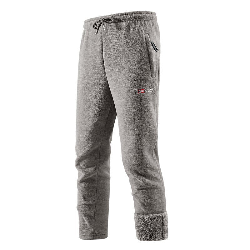 Fleece Pants Sherpa-Lined Zippered Pockets Wind-Resistant