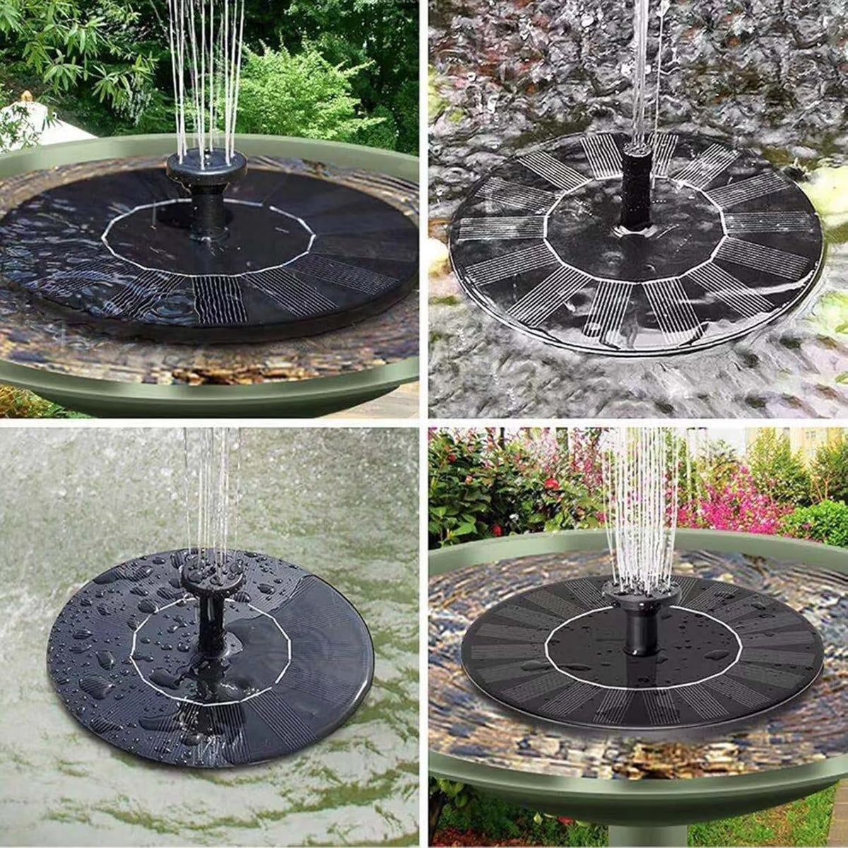 Floating Fountain Pump Solar-Powered & Interchangeable Nozzles