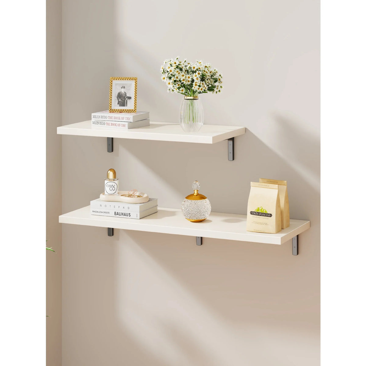Floating Wall Shelf Slim Design Concealed Brackets