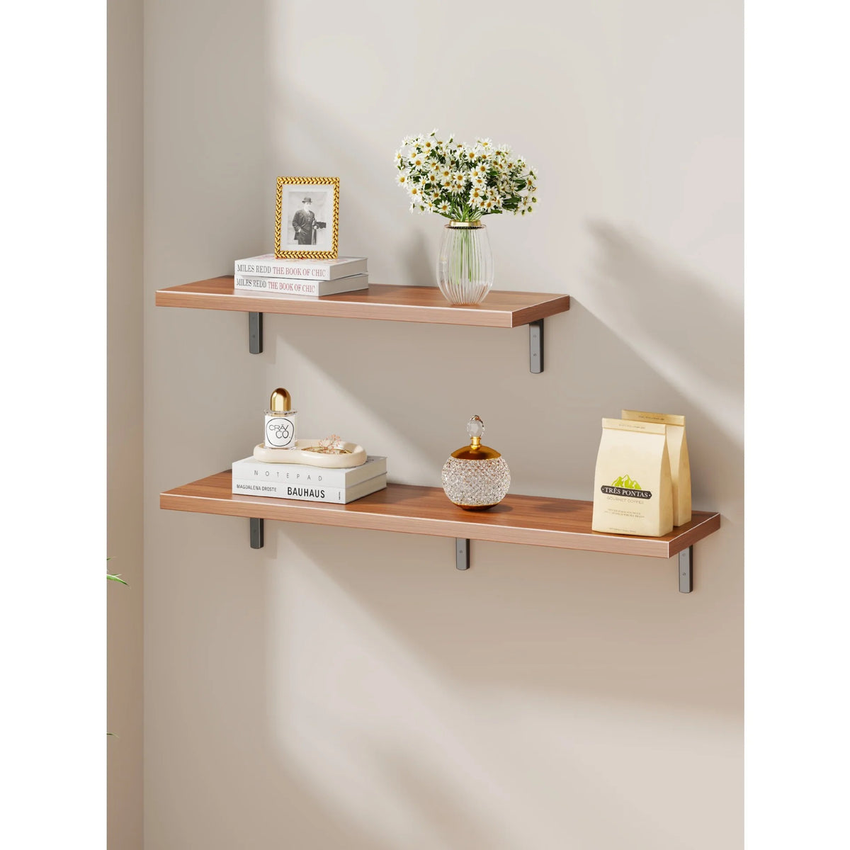 Floating Wall Shelf Slim Design Concealed Brackets