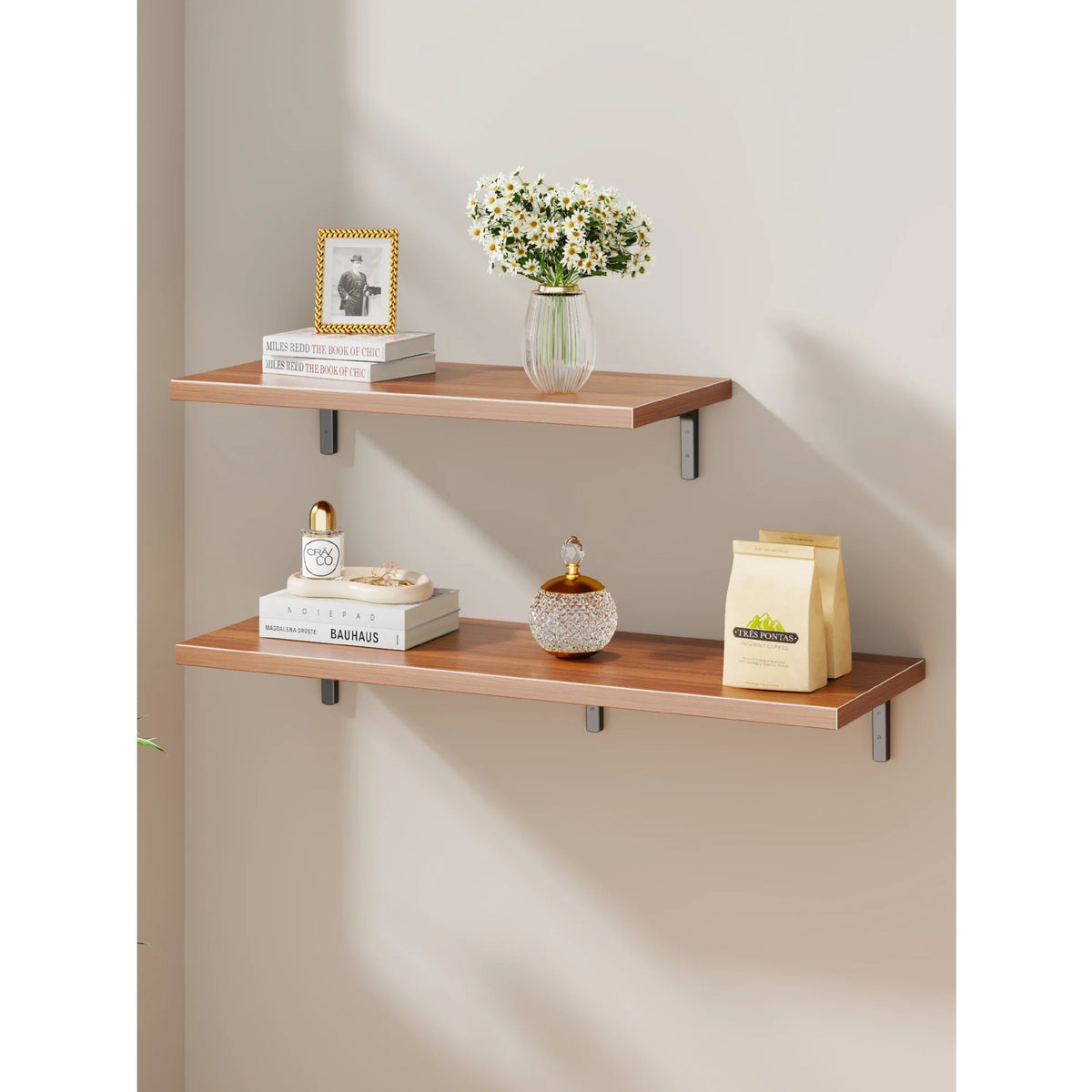 Floating Wall Shelf Slim Design Concealed Brackets