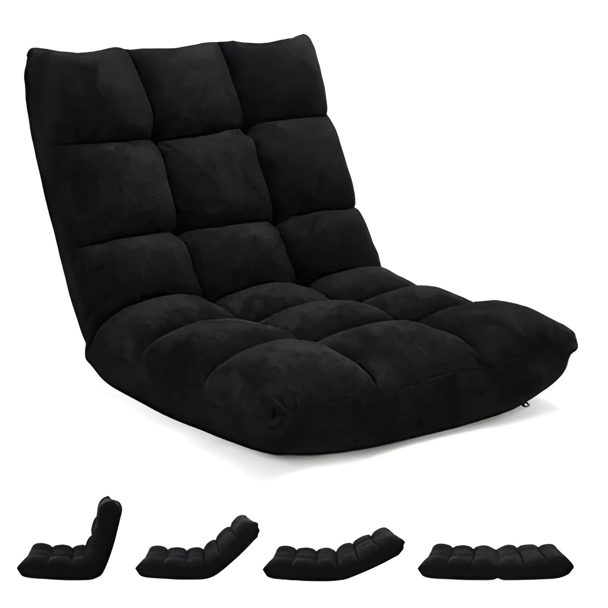 Floor Chair 14 Adjustable Reclining Angles Foldable with Foam Padding