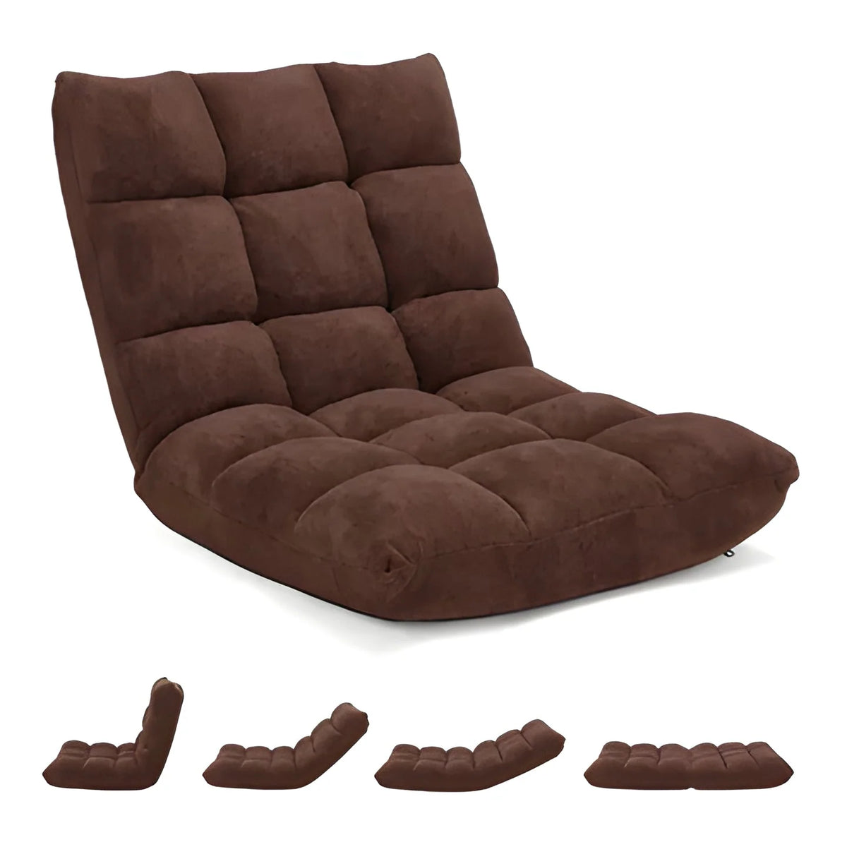 Floor Chair 14 Adjustable Reclining Angles Foldable with Foam Padding