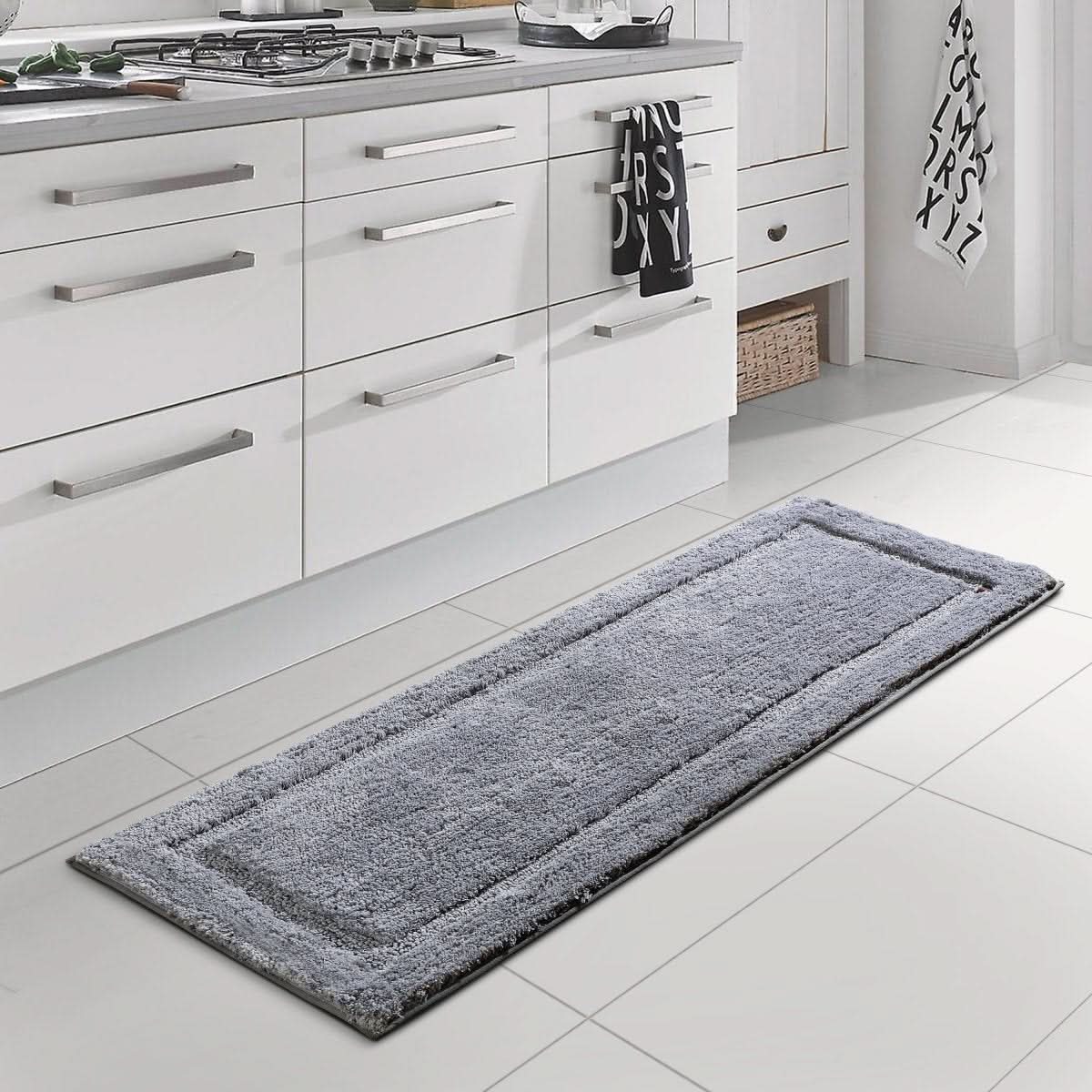Floor Mat Plush Microfiber Non-Slip Backing Machine Washable