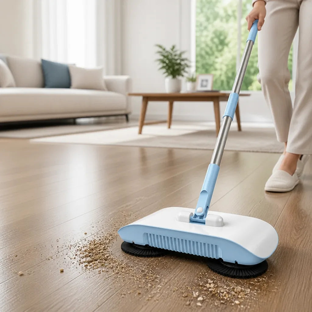Floor Mop 3-In-1 Swivel Head Adjustable Stainless Steel Handle