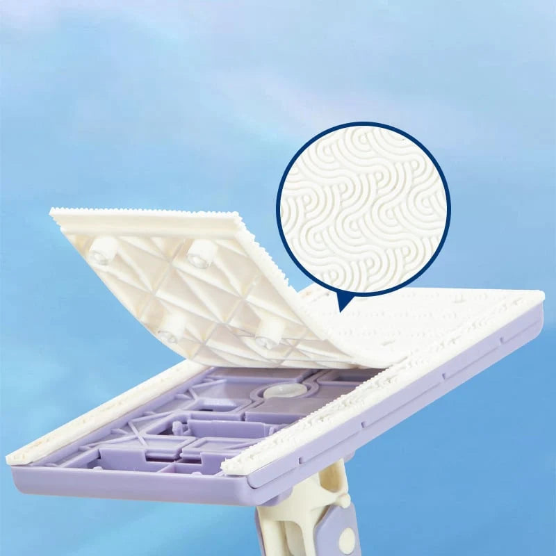 Floor Mop Hands-Free Cloth Switching 360 Degree Swivel