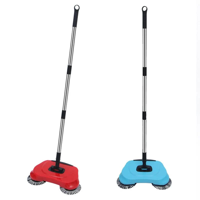 Floor Sweeper Manual Multi-Surface 360° Rotating Brushes