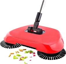 Floor Sweeper Manual Multi-Surface 360° Rotating Brushes
